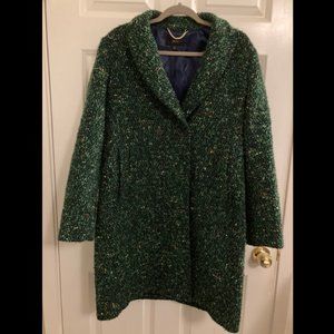 J.Crew Daphne Topcoat Green in Italian Tweed